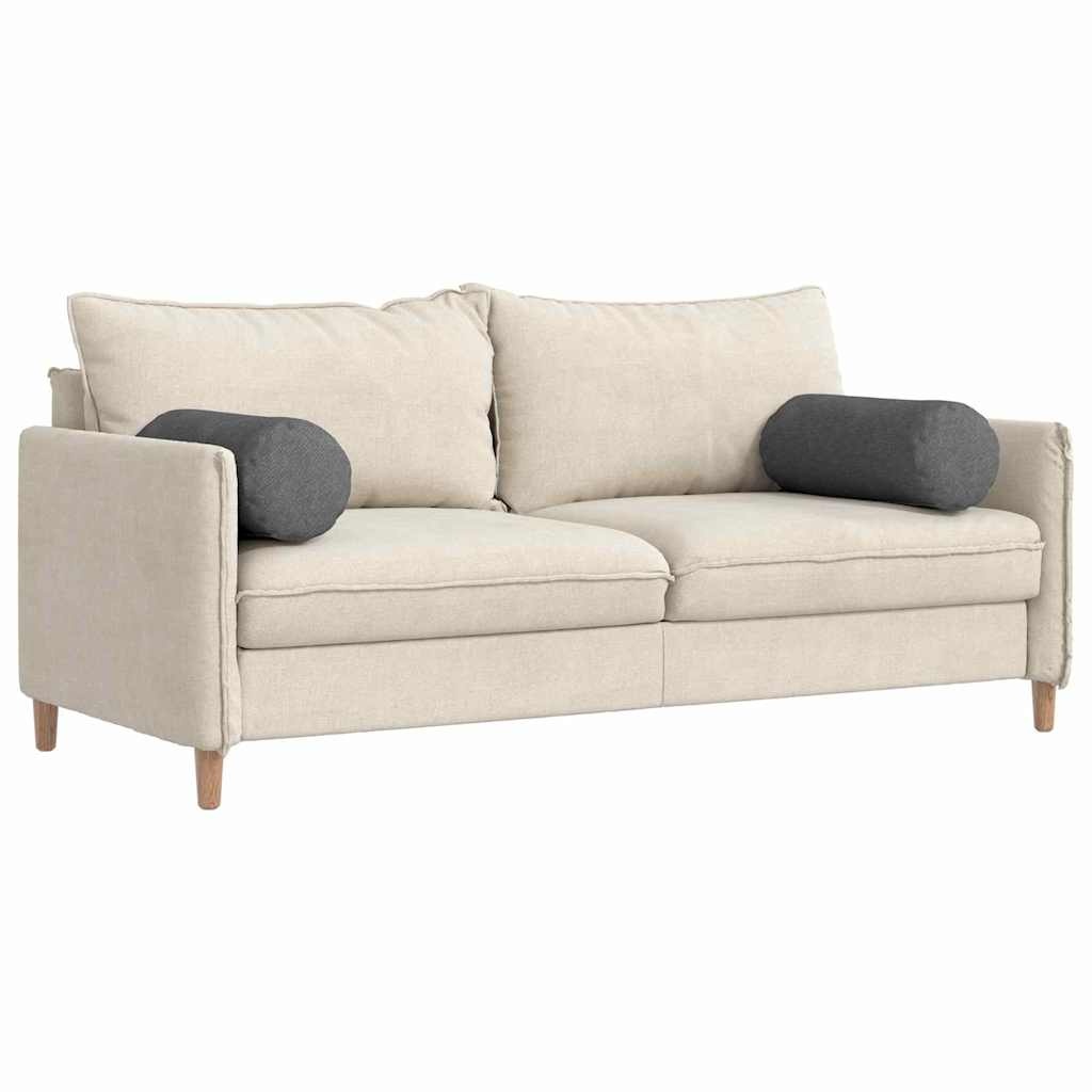 VidaXL Bolster Kussens 2 pcs Donkergrijs Ø 25 x 70 cm Katoen Stof