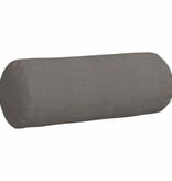 VidaXL Bolster Kussens 2 pcs Lichtgrijs Ø 25 x 70 cm Katoen Stof