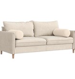 VidaXL Bolster Kussens 2 pcs Beige Ø 25 x 70 cm Microvezel Stof