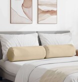 VidaXL Bolster Kussens 2 pcs Crème Ø 25 x 70 cm Microvezel Stof