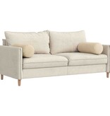 VidaXL Bolster Kussens 2 pcs Crème Ø 25 x 70 cm Microvezel Stof