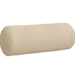 VidaXL Bolster Kussens 2 pcs Crème Ø 25 x 70 cm Microvezel Stof