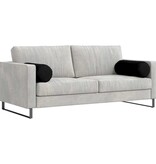 VidaXL Bolster Kussens 2 pcs Zwart Ø 25 x 70 cm Microvezel Stof