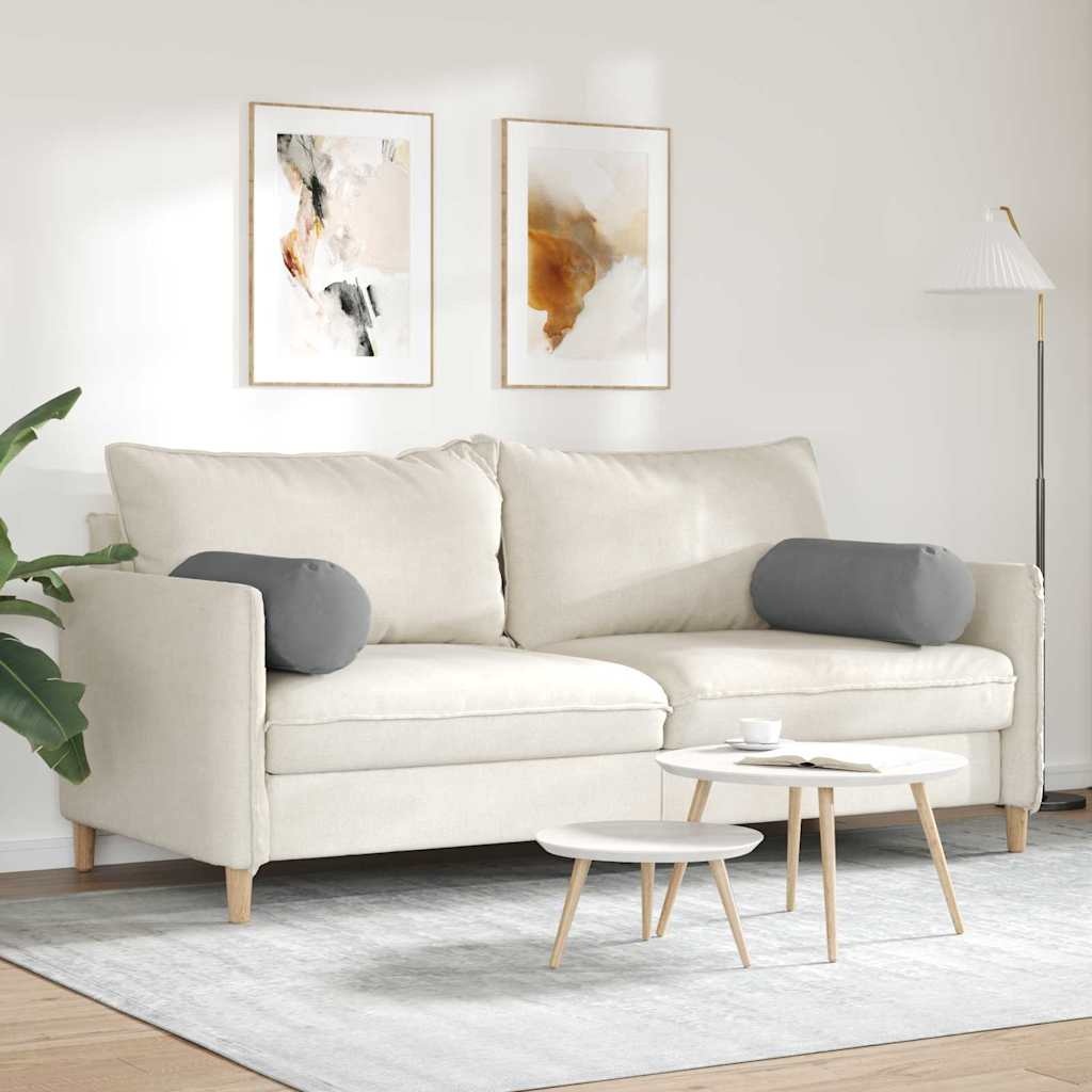 VidaXL Bolster Kussens 2 pcs Donkergrijs Ø 25 x 70 cm Microvezel Stof