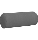 VidaXL Bolster Kussens 2 pcs Donkergrijs Ø 25 x 70 cm Microvezel Stof