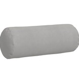 VidaXL Bolster Kussens 2 pcs Lichtgrijs Ø 25 x 70 cm Microvezel Stof