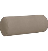 VidaXL Bolster Kussens 2 pcs Taupe Ø 25 x 70 cm Microvezel Stof