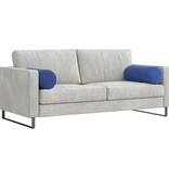 VidaXL Bolster Kussens 2 pcs Politieblauw Ø 25 x 70 cm Katoen Stof