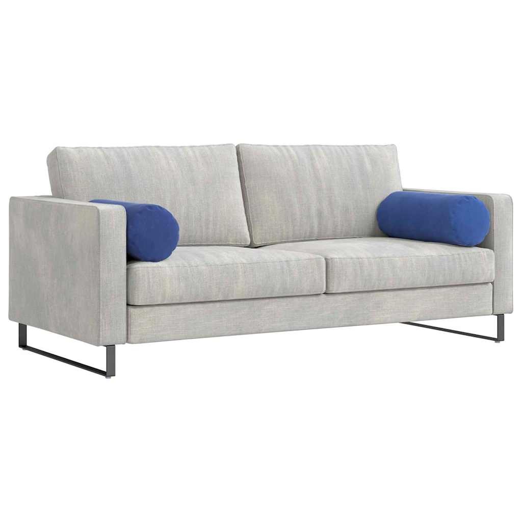 VidaXL Bolster Kussens 2 pcs Politieblauw Ø 25 x 70 cm Katoen Stof