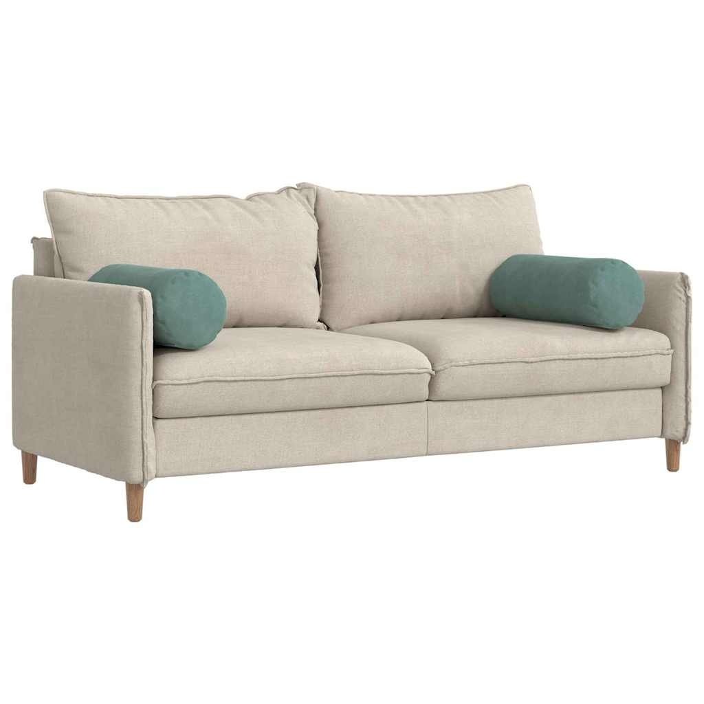 VidaXL Bolster Kussens 2 pcs Zeegroen Ø 25 x 70 cm Katoen Stof