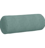 VidaXL Bolster Kussens 2 pcs Zeegroen Ø 25 x 70 cm Katoen Stof