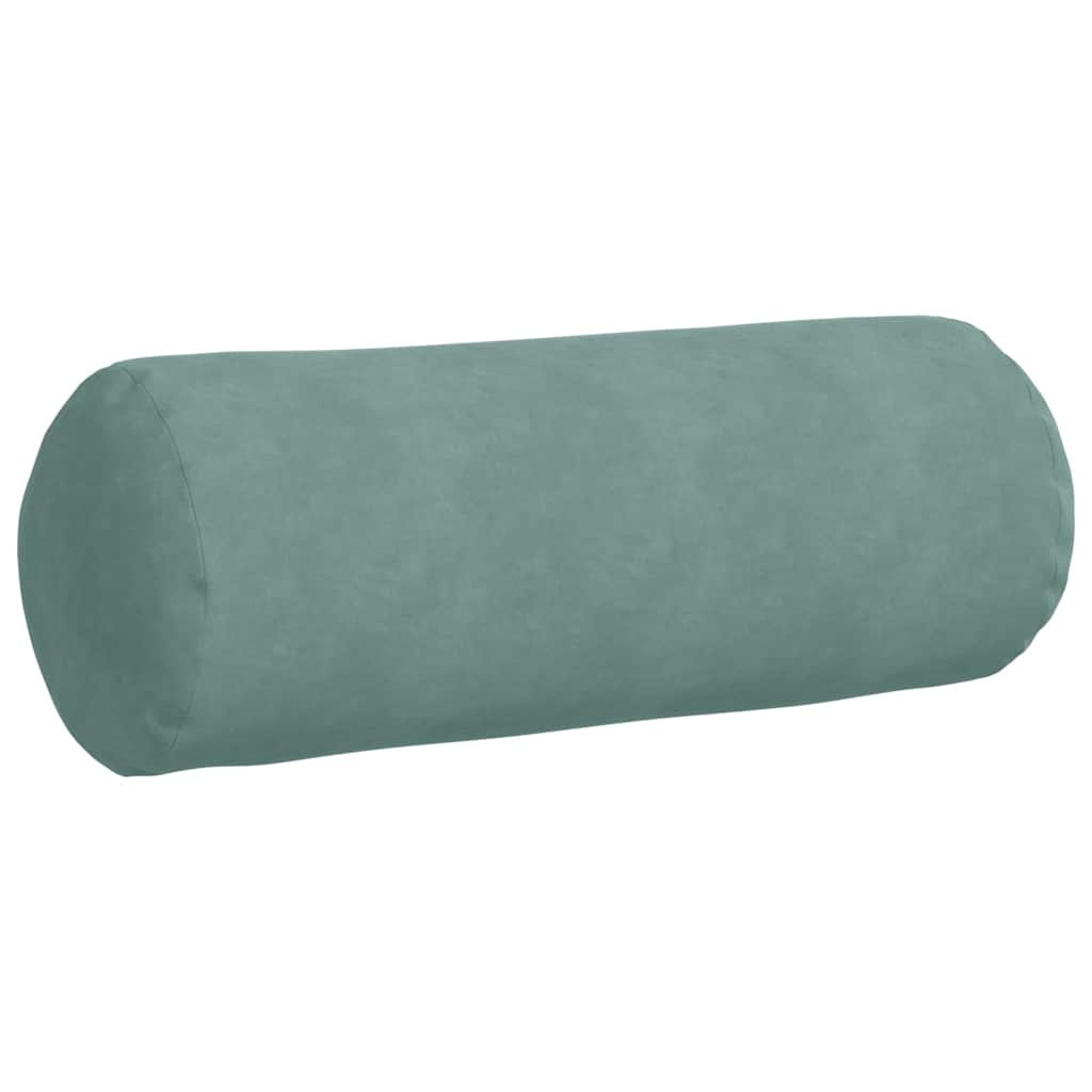 VidaXL Bolster Kussens 2 pcs Zeegroen Ø 25 x 70 cm Katoen Stof