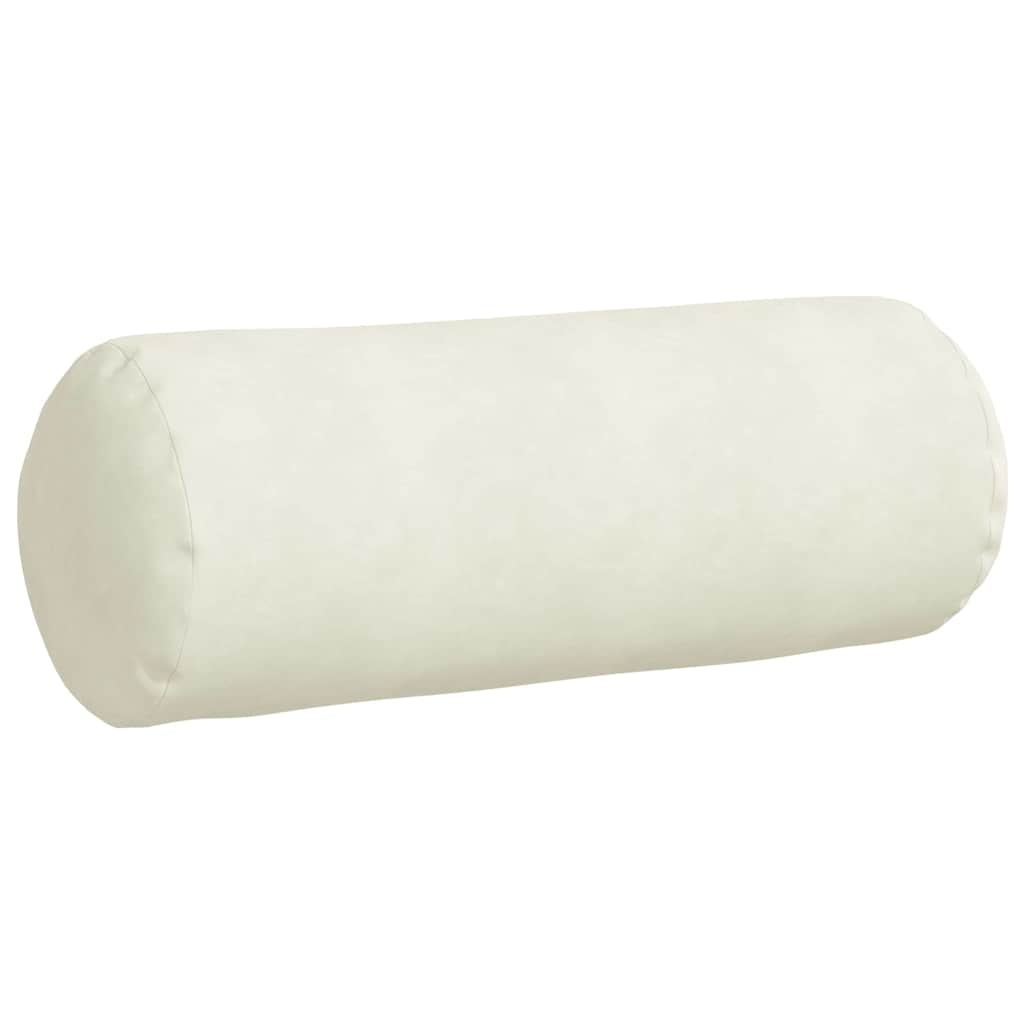VidaXL Bolster Kussens 2 pcs Crème Ø 25 x 70 cm Katoen Stof