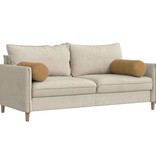 VidaXL Bolster Kussens 2 pcs Bruin Ø 25 x 70 cm Katoen Stof