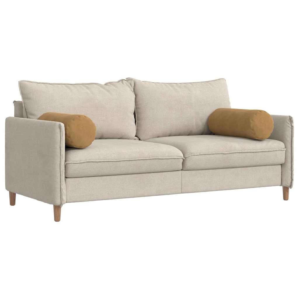 VidaXL Bolster Kussens 2 pcs Bruin Ø 25 x 70 cm Katoen Stof