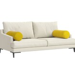 VidaXL Bolster Kussens 2 pcs Geel Ø 25 x 70 cm Katoen Stof