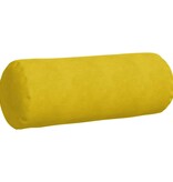 VidaXL Bolster Kussens 2 pcs Geel Ø 25 x 70 cm Katoen Stof
