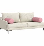 VidaXL Bolster Kussens 2 pcs Roze Ø 25 x 70 cm Katoen Stof