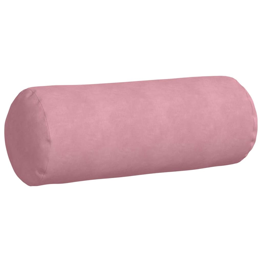 VidaXL Bolster Kussens 2 pcs Roze Ø 25 x 70 cm Katoen Stof