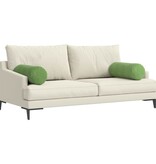 VidaXL Bolster Kussens 2 pcs Lichtgroen Ø 25 x 70 cm Katoen Stof