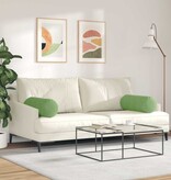 VidaXL Bolster Kussens 2 pcs Lichtgroen Ø 25 x 70 cm Katoen Stof