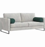 VidaXL Bolster Kussens 2 pcs Donkergroen Ø 25 x 70 cm Katoen Stof