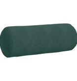 VidaXL Bolster Kussens 2 pcs Donkergroen Ø 25 x 70 cm Katoen Stof