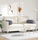 VidaXL Bolster Kussens 2 pcs Donkergrijs Ø 25 x 70 cm Katoen Stof