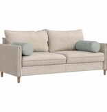 VidaXL Bolster Kussens 2 pcs Lichtgrijs Ø 25 x 70 cm Katoen Stof