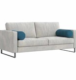 VidaXL Bolster Kussens 2 pcs Blauw Ø 25 x 70 cm Katoen Stof