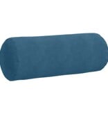 VidaXL Bolster Kussens 2 pcs Blauw Ø 25 x 70 cm Katoen Stof