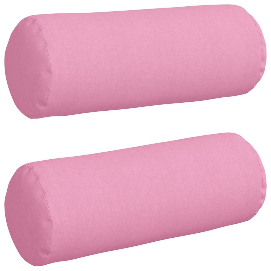 VidaXL Bolster Kussens 2 pcs Roze Ø 25 x 70 cm Stof