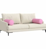 VidaXL Bolster Kussens 2 pcs Roze Ø 25 x 70 cm Stof
