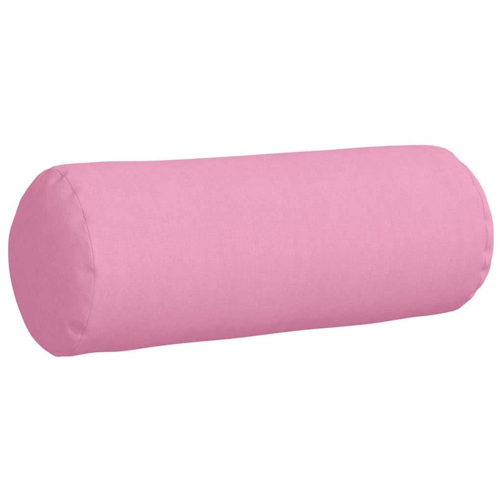 VidaXL Bolster Kussens 2 pcs Roze Ø 25 x 70 cm Stof