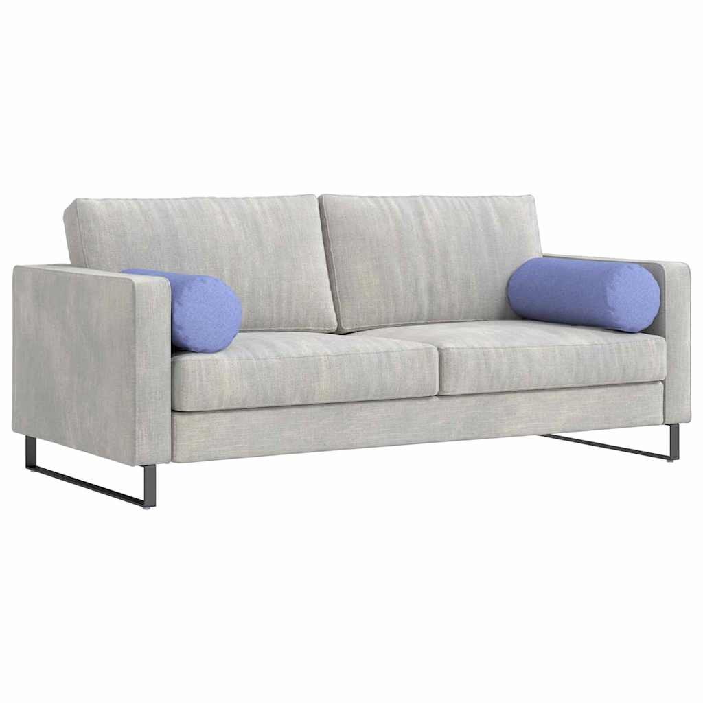 VidaXL Bolster Kussens 2 pcs Jeans Blauw Ø 25 x 70 cm Stof