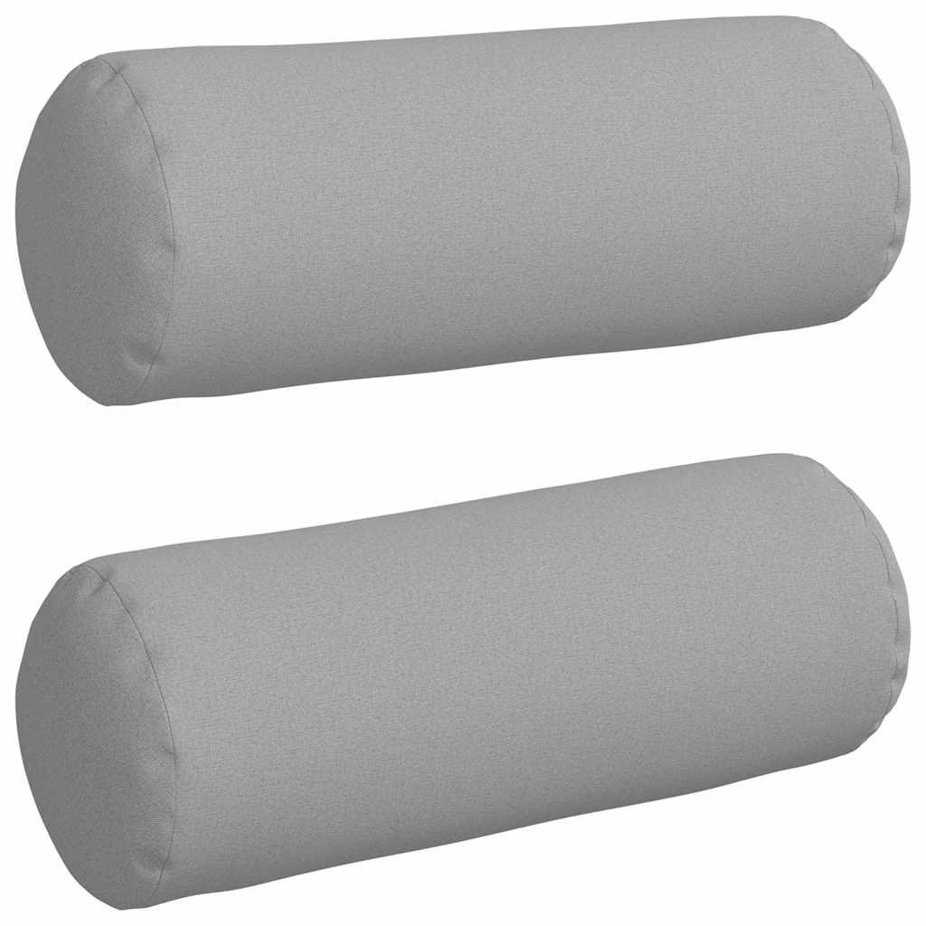 VidaXL Bolster Kussens 2 pcs Wolkengrijs Ø 25 x 70 cm Stof