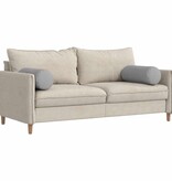 VidaXL Bolster Kussens 2 pcs Wolkengrijs Ø 25 x 70 cm Stof