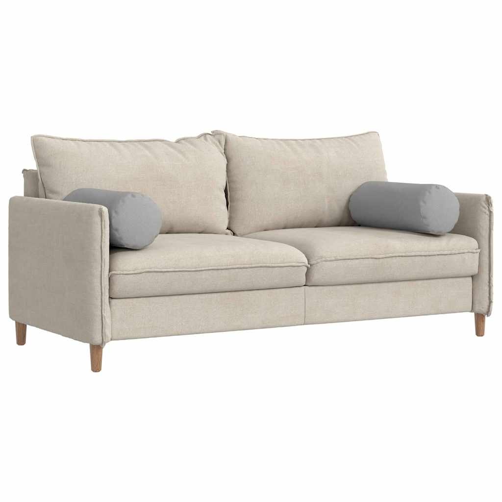 VidaXL Bolster Kussens 2 pcs Wolkengrijs Ø 25 x 70 cm Stof