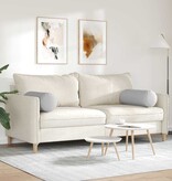 VidaXL Bolster Kussens 2 pcs Wolkengrijs Ø 25 x 70 cm Stof