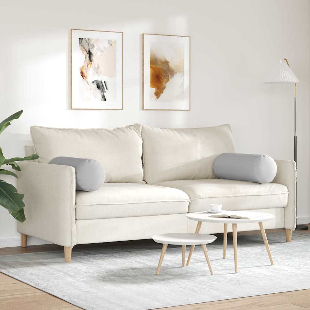 VidaXL Bolster Kussens 2 pcs Wolkengrijs Ø 25 x 70 cm Stof