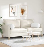 VidaXL Bolster Kussens 2 pcs Wit Ø 25 x 70 cm Stof