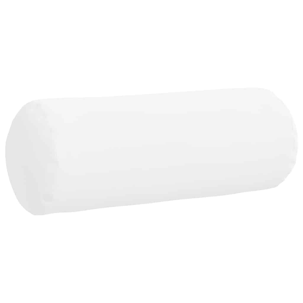 VidaXL Bolster Kussens 2 pcs Wit Ø 25 x 70 cm Stof