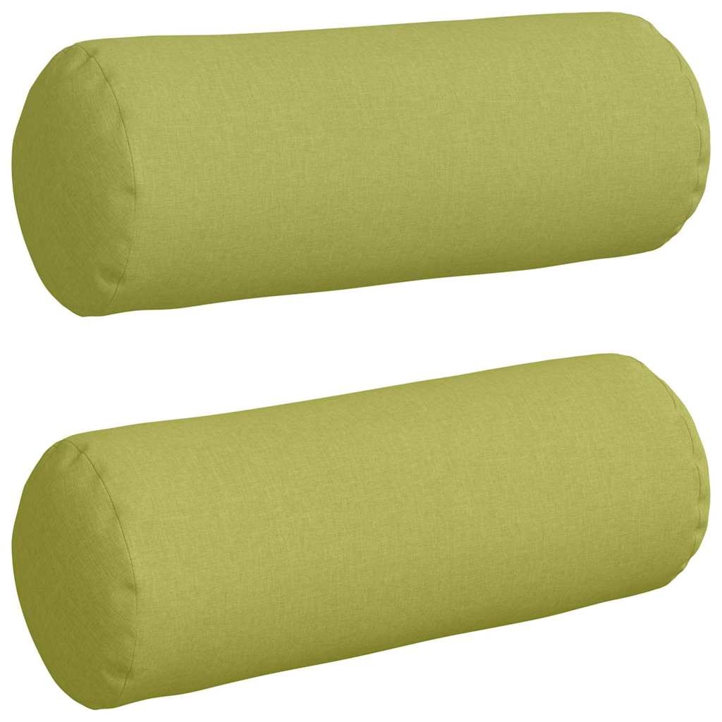 VidaXL Bolster Kussens 2 pcs Lichtgroen Ø 25 x 70 cm Stof
