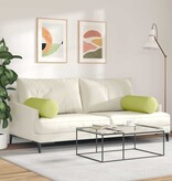 VidaXL Bolster Kussens 2 pcs Lichtgroen Ø 25 x 70 cm Stof