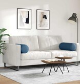 VidaXL Bolster Kussens 2 pcs Blauw Ø 25 x 70 cm Stof