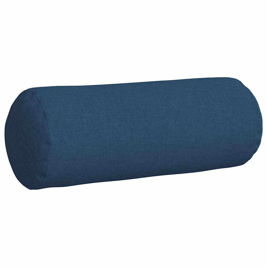 VidaXL Bolster Kussens 2 pcs Blauw Ø 25 x 70 cm Stof
