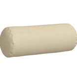 VidaXL Bolster Kussens 2 pcs Crème Ø 25 x 70 cm Stof