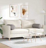 VidaXL Bolster Kussens 2 pcs Taupe Ø 25 x 70 cm Stof