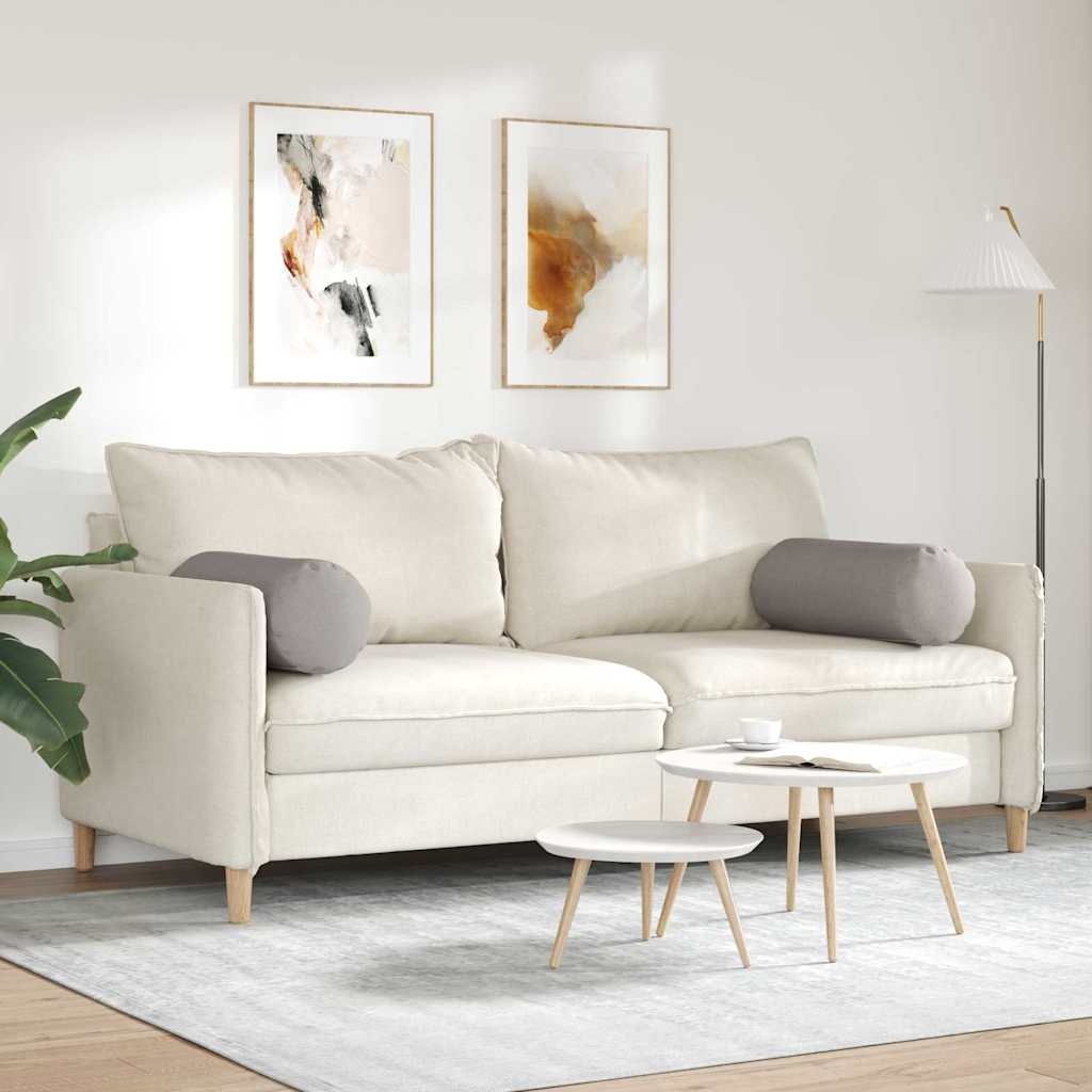 VidaXL Bolster Kussens 2 pcs Taupe Ø 25 x 70 cm Stof