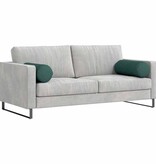 VidaXL Bolster Kussens 2 pcs Donkergroen Ø 25 x 70 cm Stof